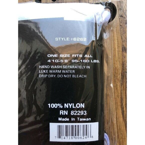 NEW Leg Avenue White and Black Stockings with Ruffle - Picture 3 of 4